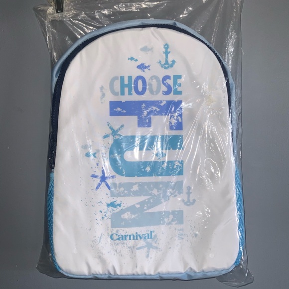 Carnival Cruise ~ Women's Backpack ~ Blue and White ~ NEW - Picture 2 of 8